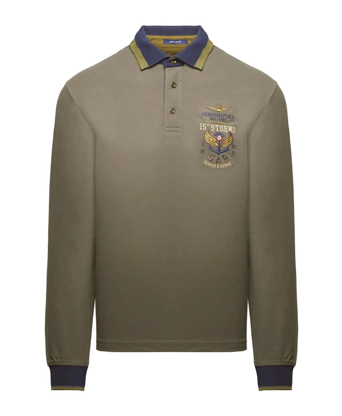 

Рубашка-Поло с длинными рукавами Aeronautica Militare, зеленый