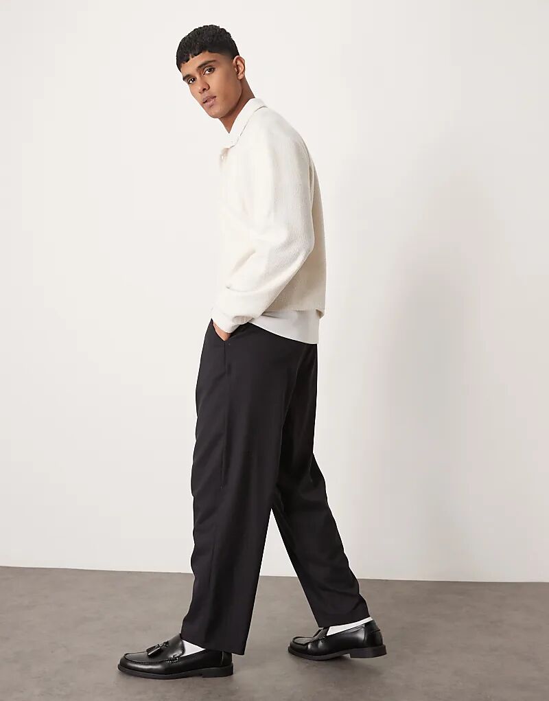 

Свободные брюки-карго в черном цвете ASOS DESIGN