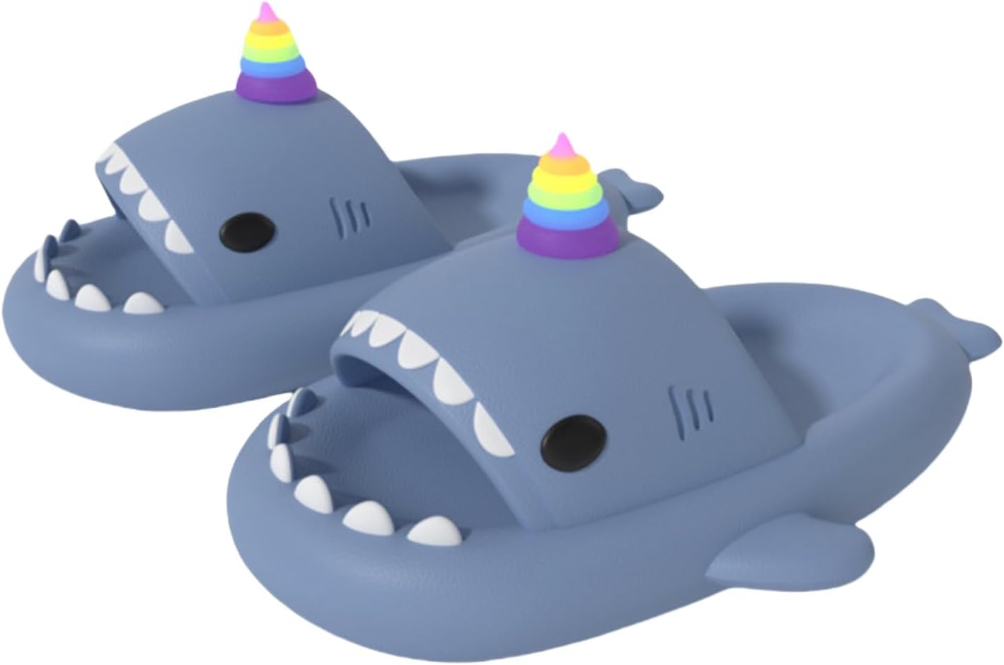 

Шлепанцы Shark Cloud, милые мультяшные тапочки с акулами для дома и улицы, для женщин и мужчин, сандалии с открытым носком для душа и для пар Ythspnze, синий