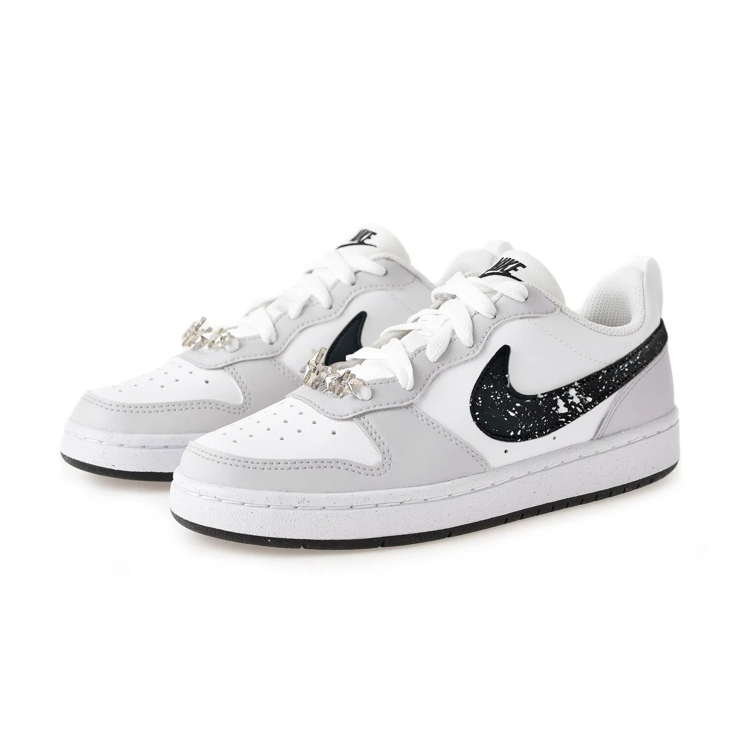 Кроссовки детские для скейтбординга Court Borough Cushioning Abrasion Resistant Cushioning, Wear Resistant Low top Gray Nike, Light Gray — фото 4