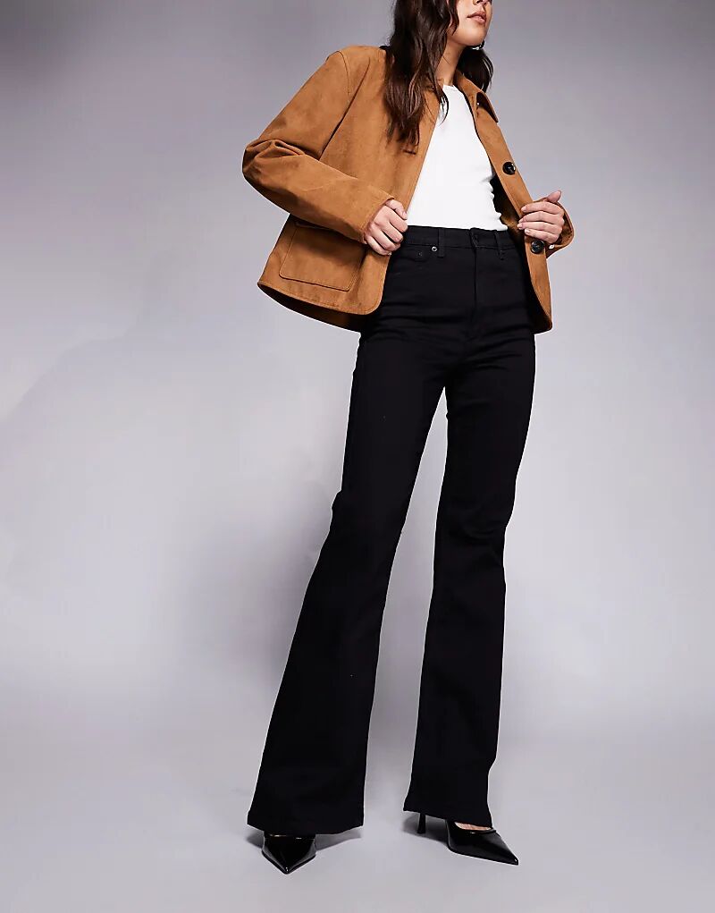 

Джинсы-клеш ASOS DESIGN Power Stretch Sculpt черного цвета