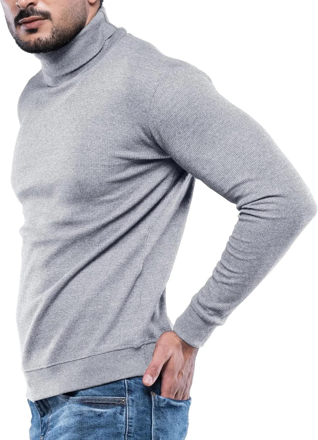 

URBAN BUCK водолазка мужская с длинным рукавом — ультрамягкий хлопок, slim fit, ребристая