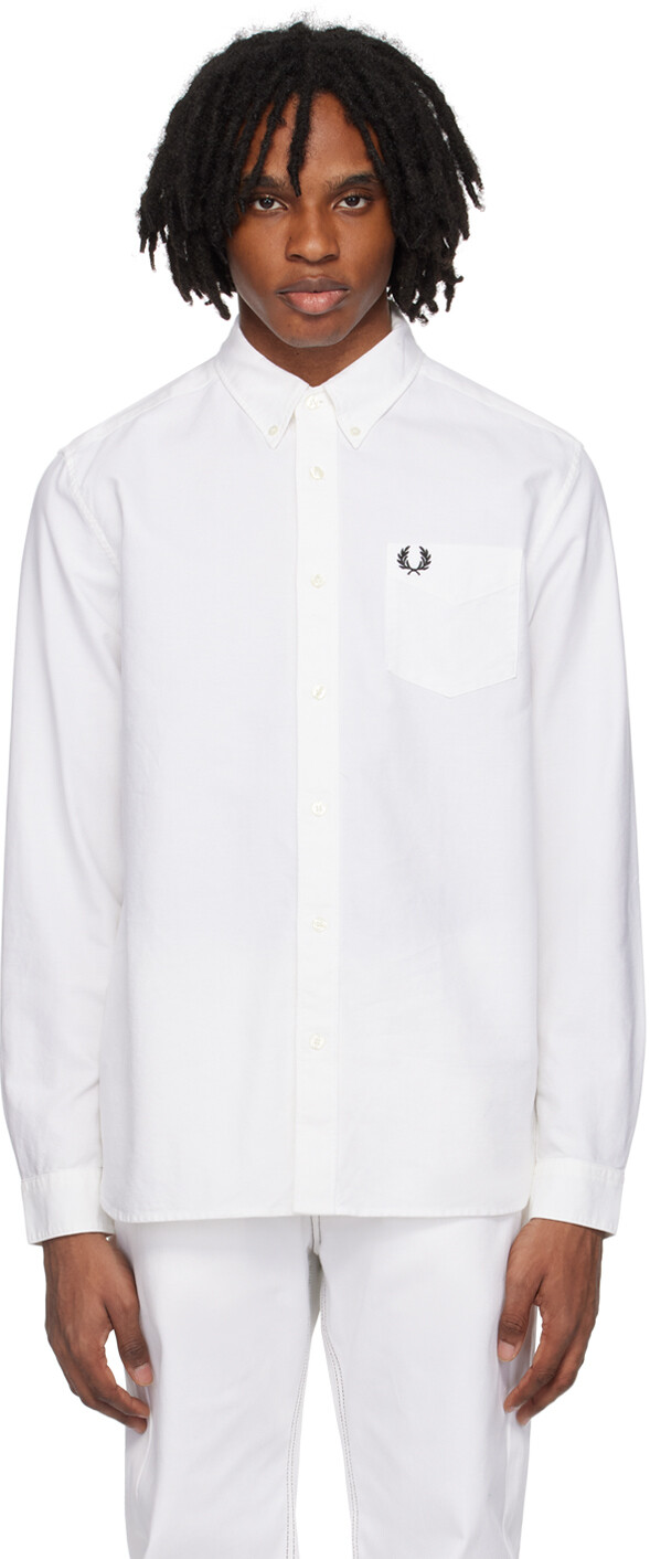 

Вышитая рубашка Fred Perry, белый