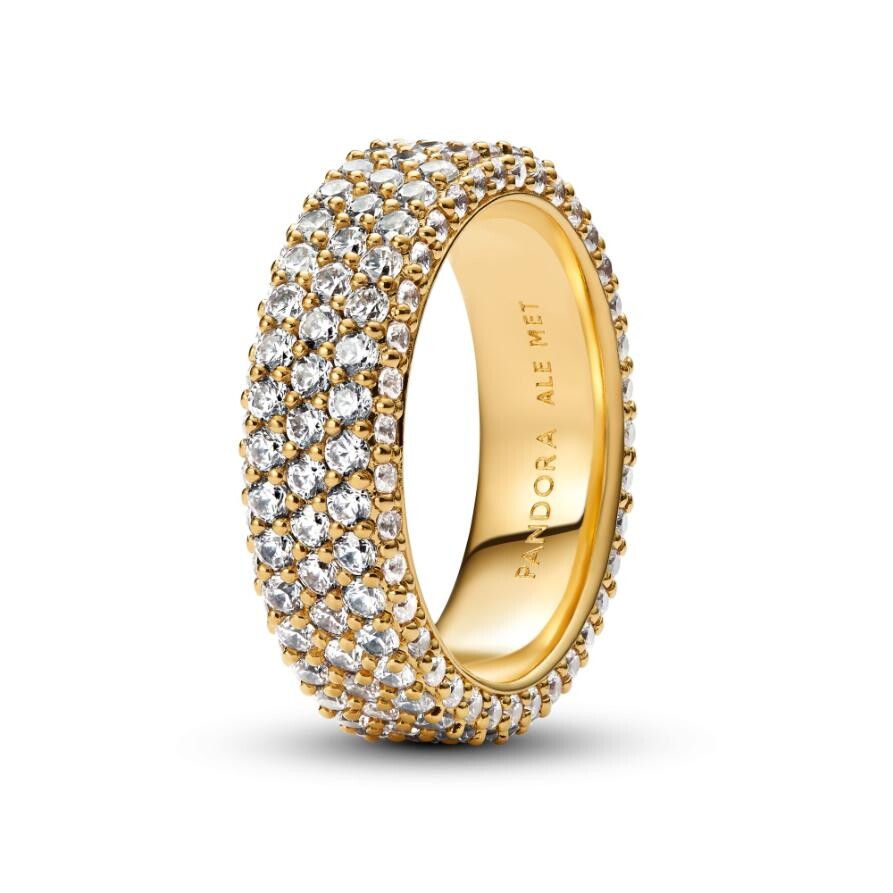 

Кольцо Pandora Timeless Pavé Triple-row, покрытие - золото