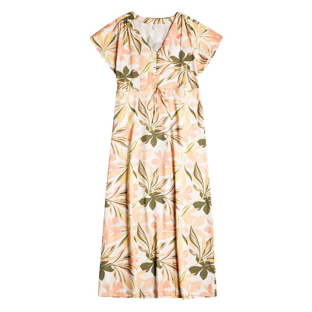 

Длинное платье Roxy Dynamite Girl Again Short Sleeve, белый