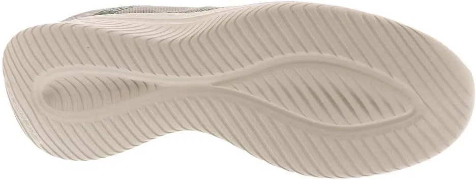 Мужские спортивные туфли Skechers Ultra Flex 3.0 Smooth Step, Taupe Knit Olive Trim — фото 3