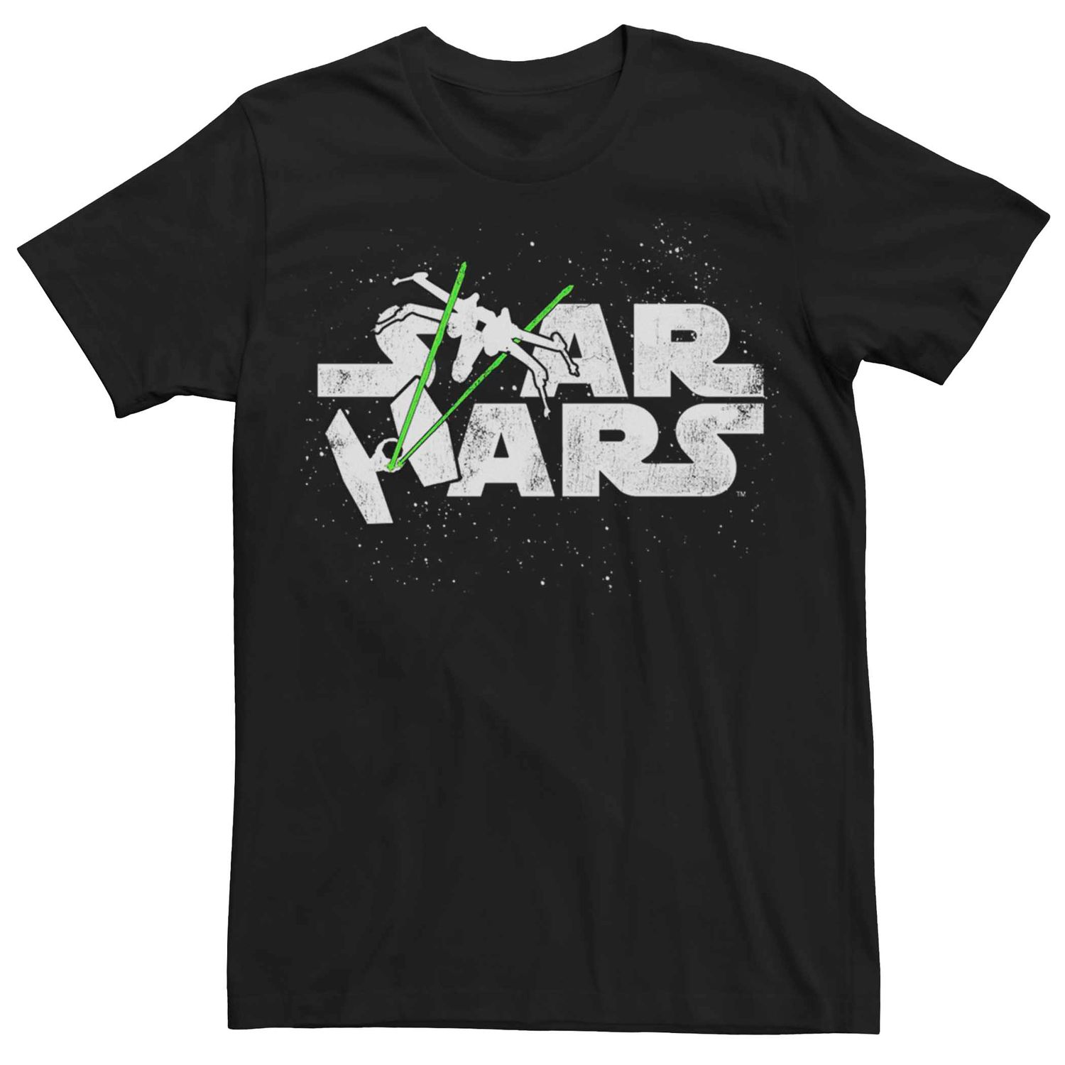 

Мужская футболка с графическим рисунком Star Wars Space Logo X-Wing Tie Fighter Licensed Character