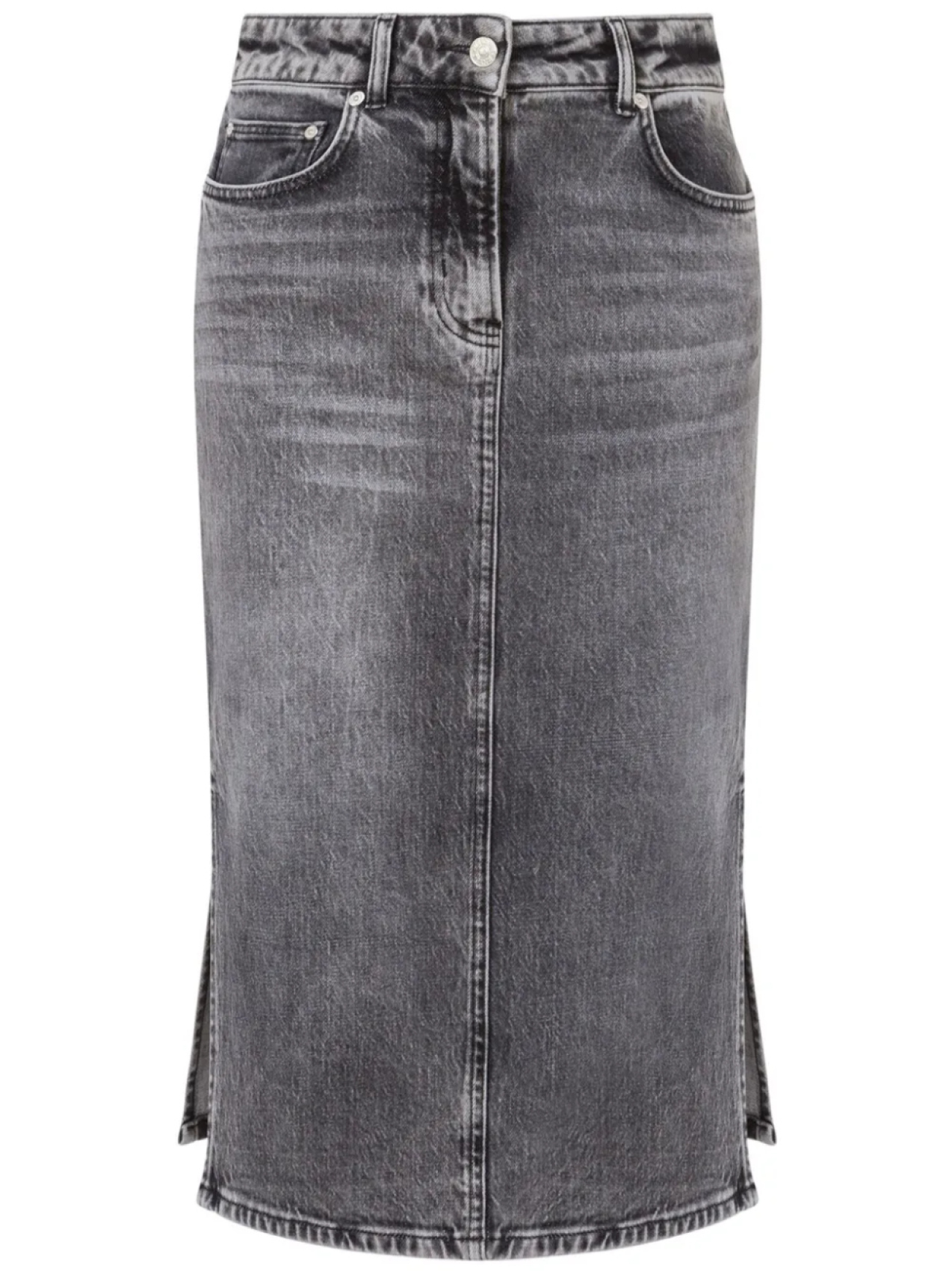 

Джинсовая юбка с завышенной талией MOSCHINO JEANS, серый