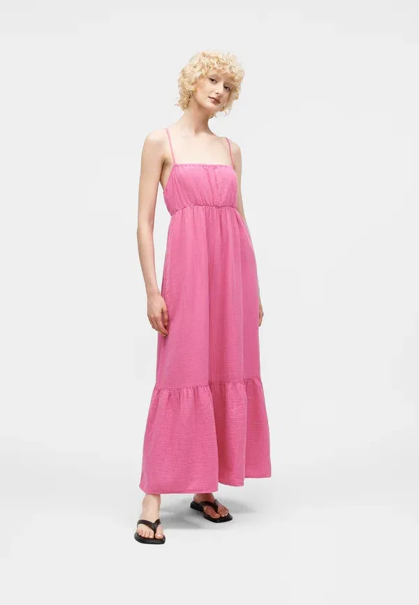 Платье-макси Gauze empire waist maxi dress Gap, цвет феби пинк — фото 2