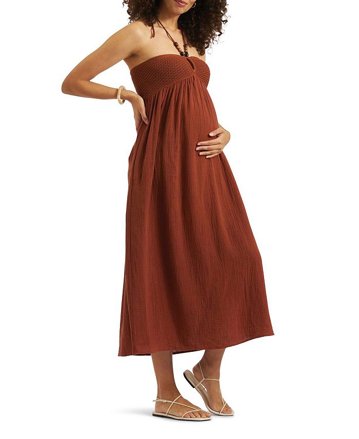 

Платье Evie с кружевной вязкой Ripe Maternity, оранжевый