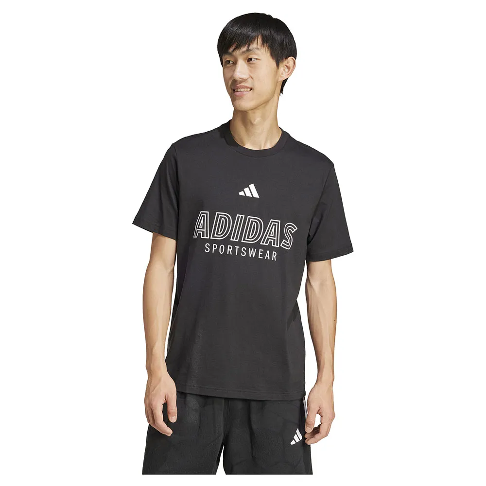 

Футболка с коротким рукавом adidas House Of Tiro Linear Graphic, черный