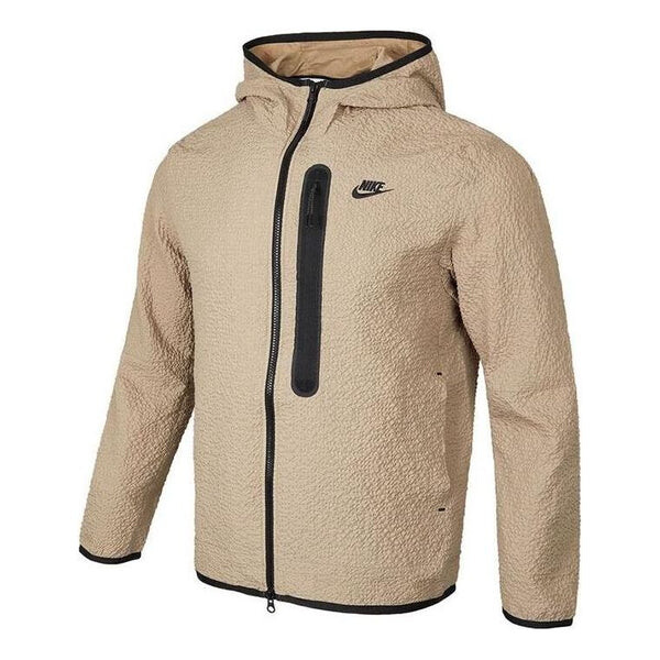 

Куртка Nike Sportswear Tech Essentials Lined Woven Full-Zip Hooded Jacket 'Tan', цвет tan/multi-color