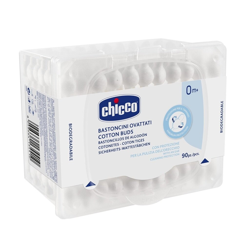 

Ватные палочки Chicco Hygiene для детей от рождения 0м+ 90 шт Inna Marka