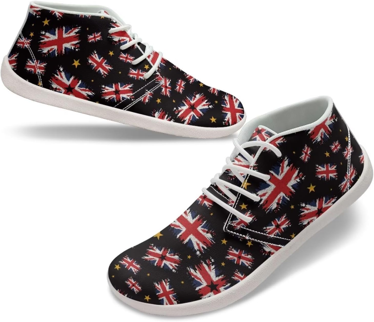 Кроссовки Fonplted Trendy Barefoot для мужчин и женщин, походные кроссовки с широкой носочной частью, British Flag — фото 2