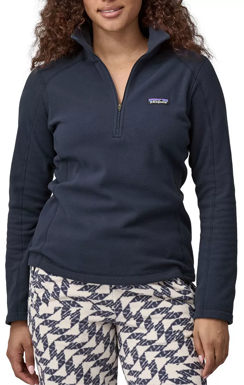 

Женский флисовый пуловер Patagonia с молнией Micro D 1/4, цвет New Navy