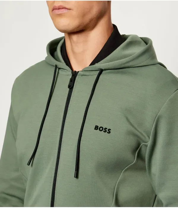 Толстовка FZ Hoodie Zone regular fit Boss Green, зеленый — фото 4