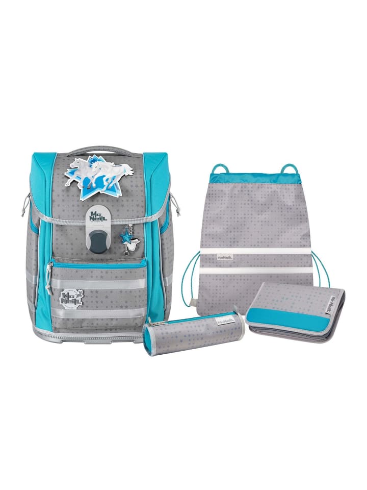 

McNeill Большой школьный рюкзак из 5 предметов, дизайн STAR, синий