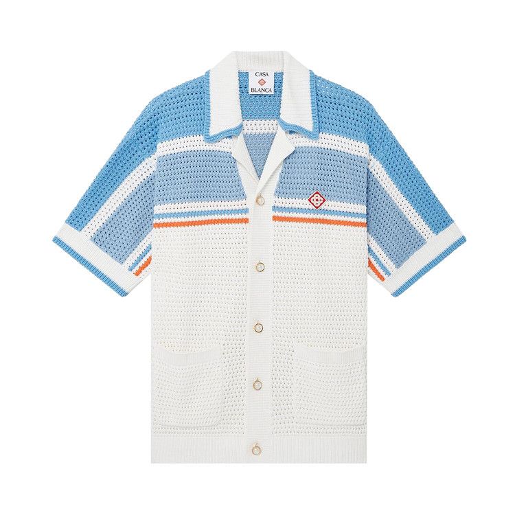 

Рубашка Casablanca Faux Crochet Shirt, Blue/Multicolor