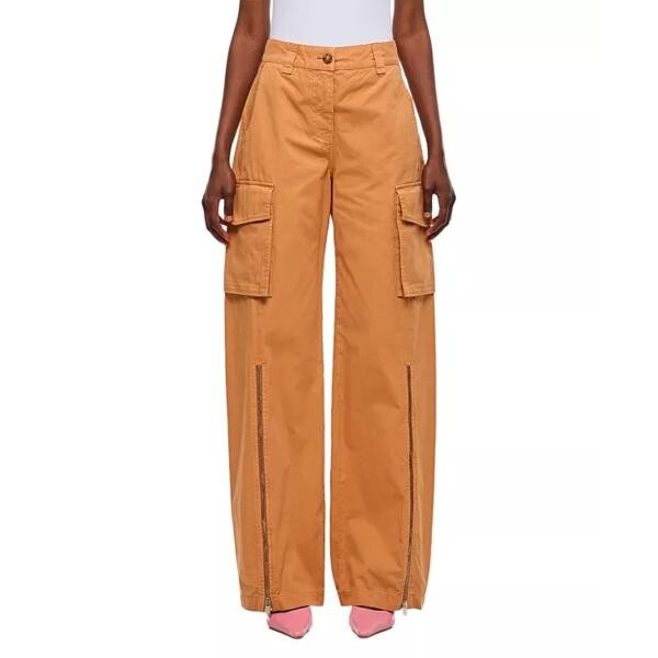 

Брюки front zip cargo pant Stella Mccartney, коричневый