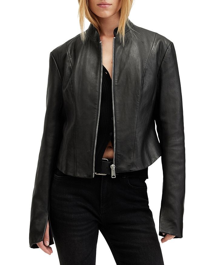 

Кожаная куртка ALLSAINTS Sadler, черный