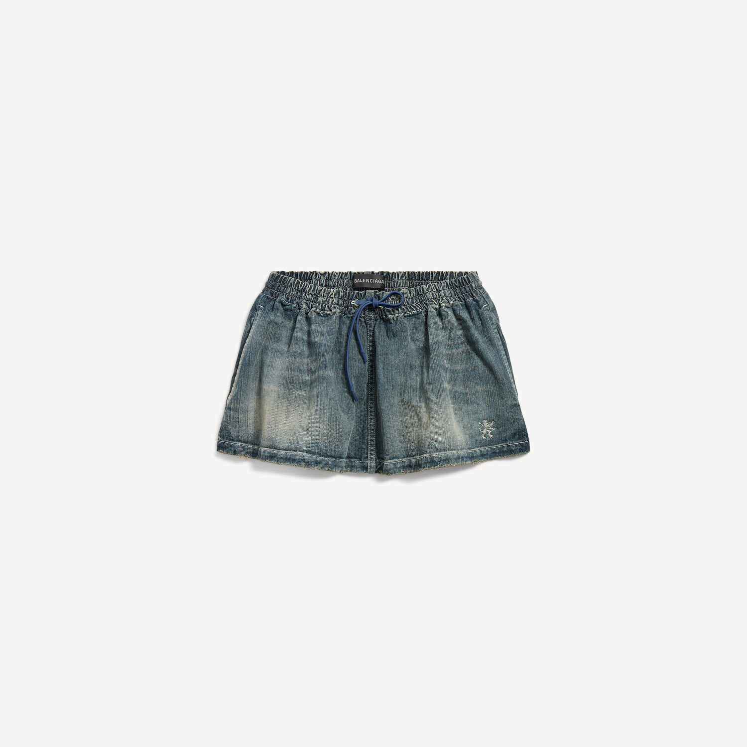 

BALENCIAGA Женская мини-юбка светло-голубого цвета