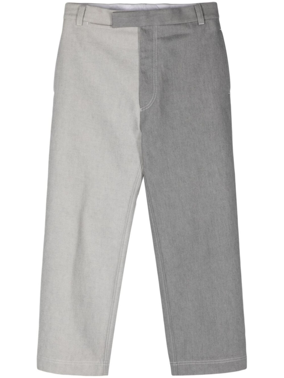 

Thom Browne джинсы прямого кроя в двух тонах, серый