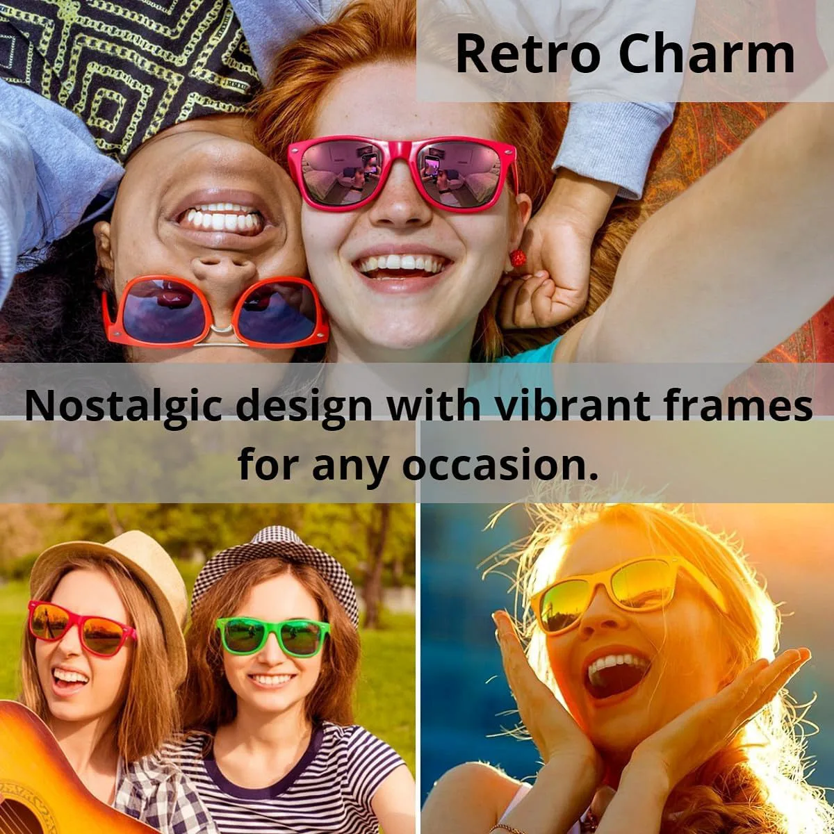 

Eyegla Оптовая продажа солнцезащитных очков для взрослых, для вечеринок, в стиле 80-х, костюмированные очки, набор из 10 штук, 20pcs Pink Frame Pink Lens Sunglasses