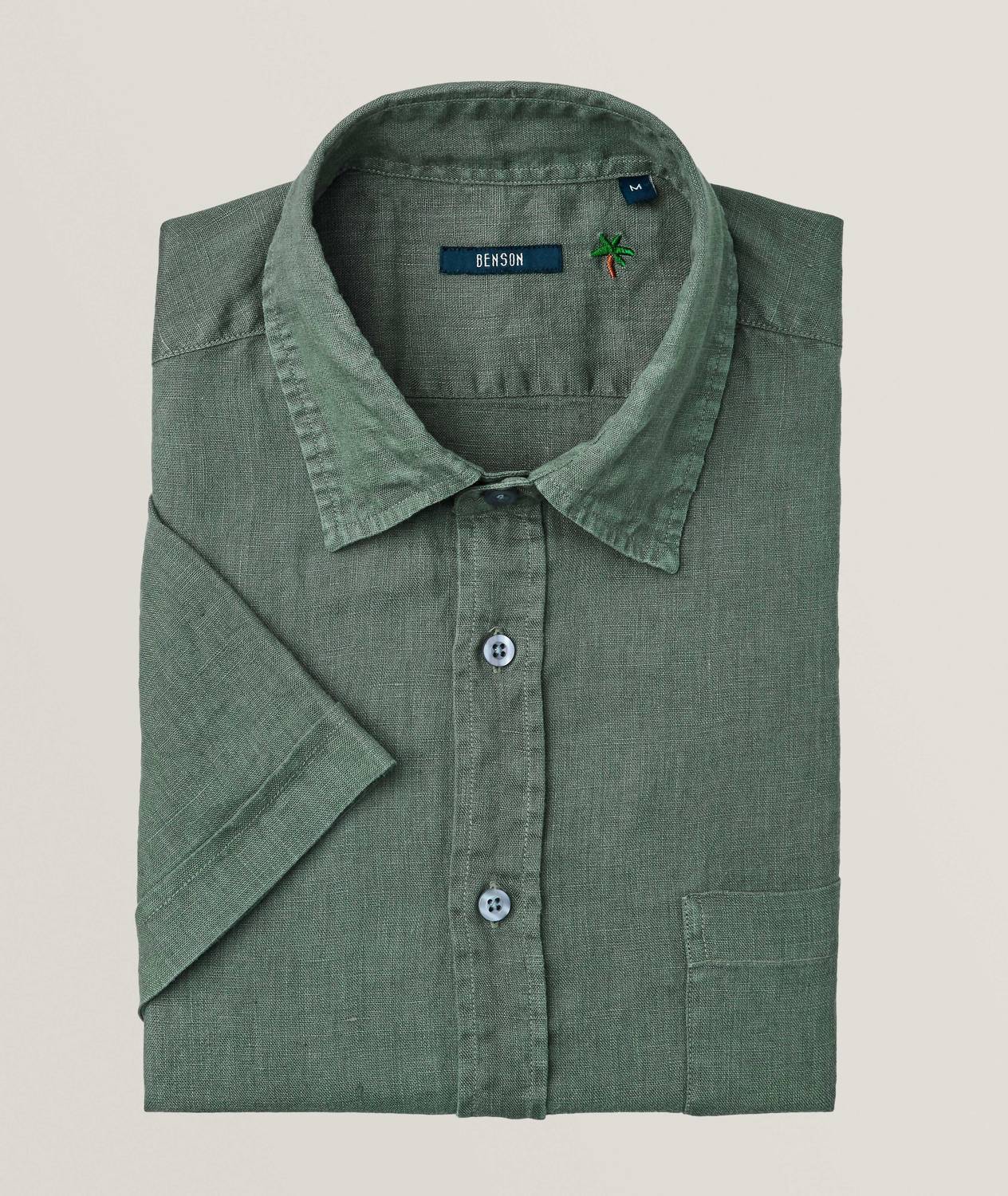 

Льняная рубашка Miami в цвете Northern Green Benson