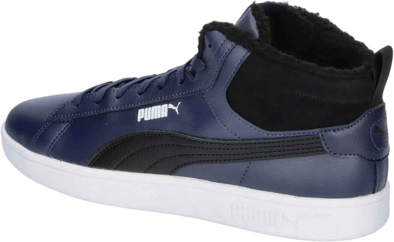 Кроссовки Puma Unisex Smash 3.0 Mid WtrSneaker, Navy Black White Blue — фото 3