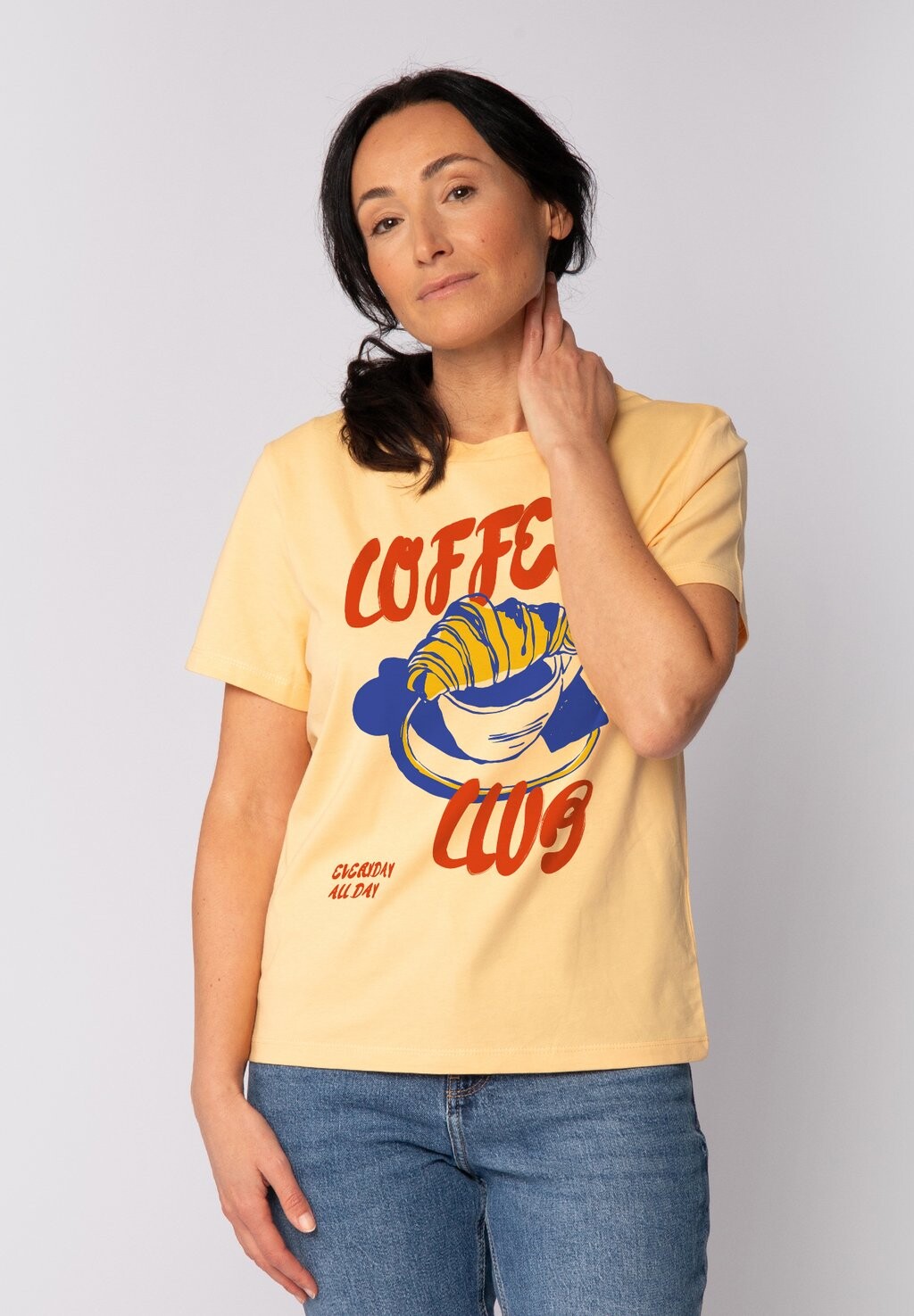 

Футболка с принтом COFFEE CLUB watapparel, желтый