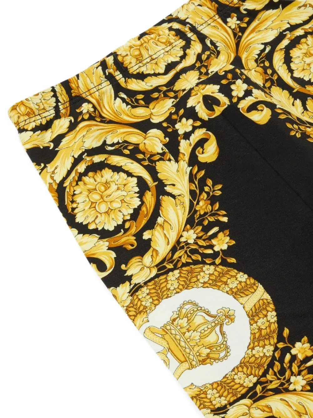 Брюки с барочным принтом Versace Kids, золото — фото 3