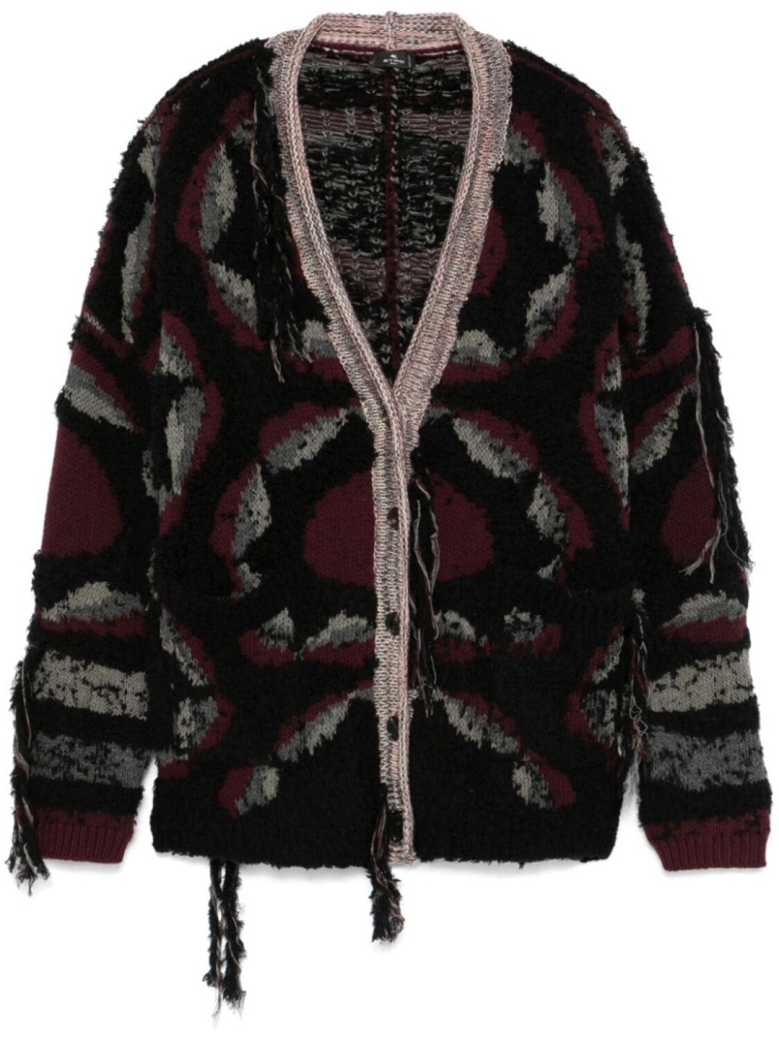 

ETRO кардиган с эффектом потертости, черный