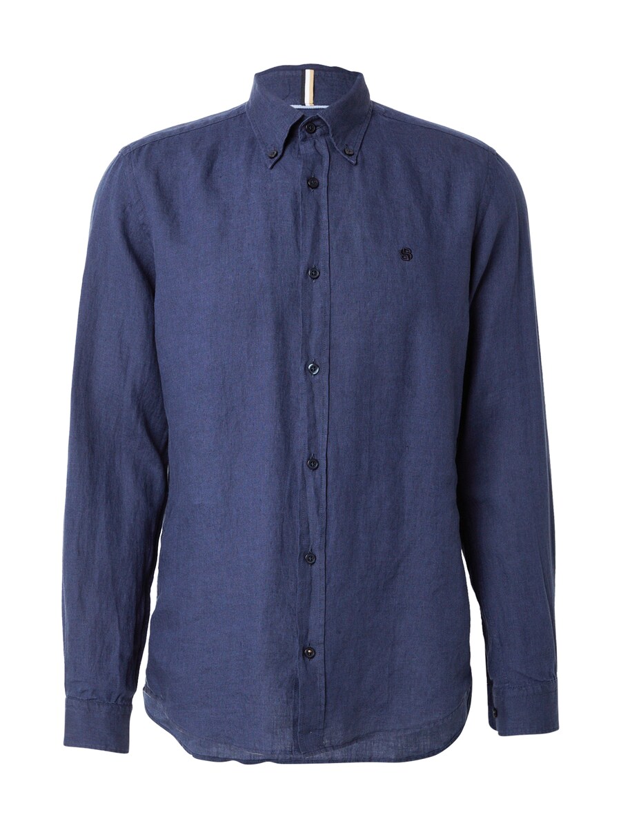 

Рубашка на пуговицах классического кроя BOSS ROAN, темно-синий