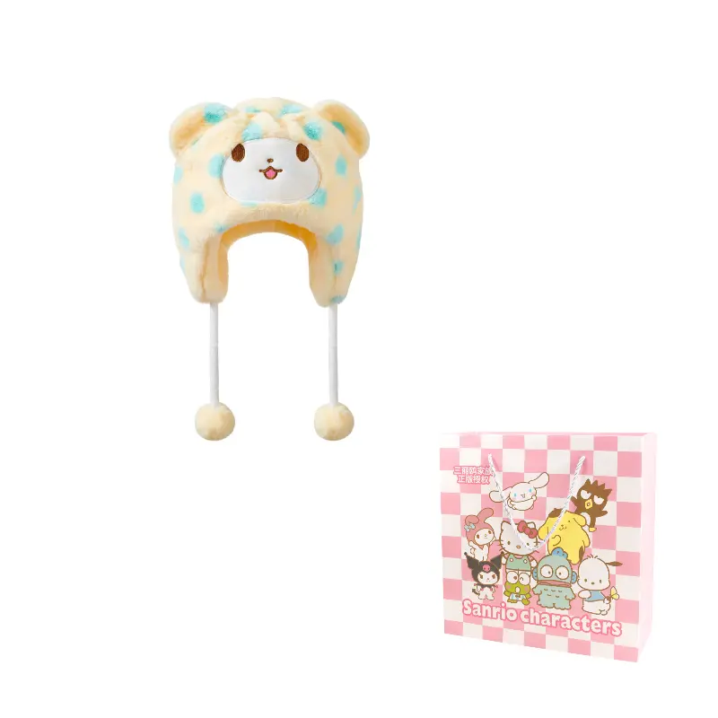 

Унисекс полиэстеровая толстовка с капюшоном и плюшевая шапка Sanrio