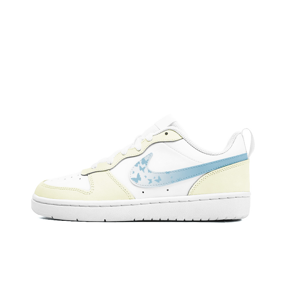 

Кроссовки Nike Court Borough 2 Skateboarding Shoes Women's Low-top White/yellow/blue, светло-желтый