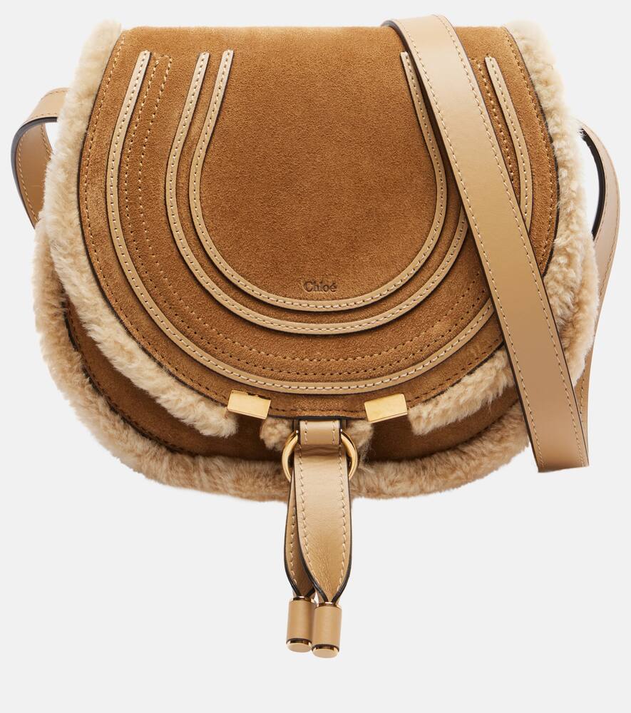 

Сумка кросс-боди Marcie Small из замши Chloé, Summery Beige