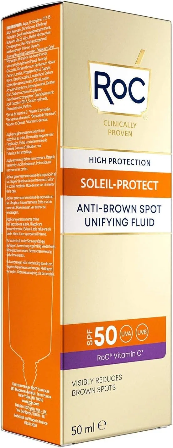 Солнцезащитный флюид RoC Soleil Protect Anti Brown Spot Unifying Fluid SPF 50+ с витамином C, 50 мл Roc — фото 4