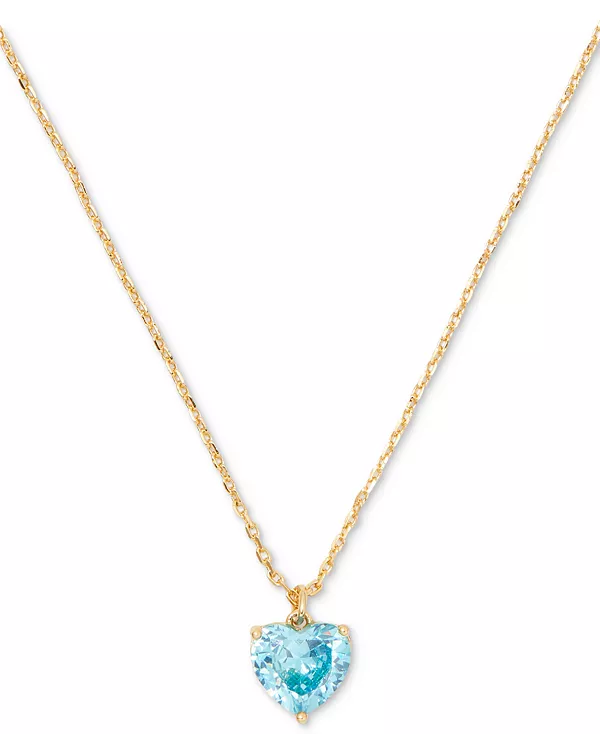 

Ожерелье с подвеской в форме сердца из золотистого камня, 16 дюймов + удлинитель 3 дюйма Kate Spade New York, aqua