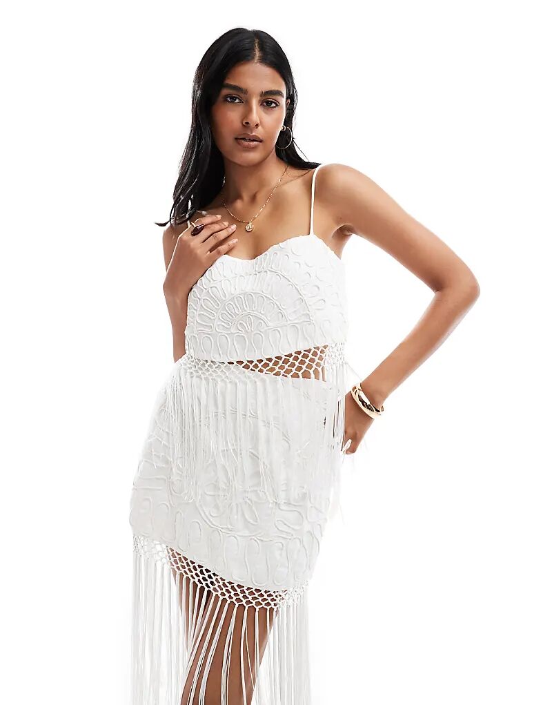 

Топ-комбинация ASOS DESIGN с отделкой Cornelli и бахромой