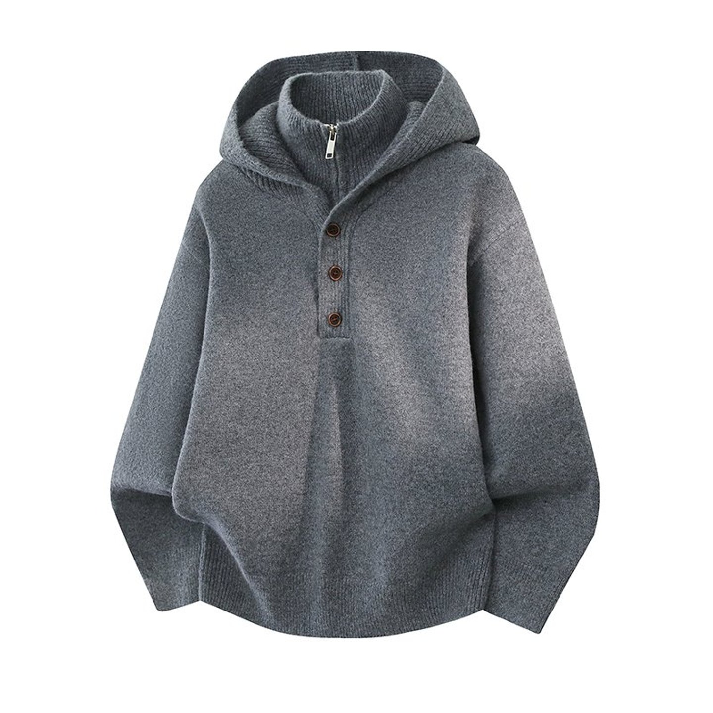 

Толстовка с капюшоном Unisex Moderate Mock Two Piece X1617, темно-серый