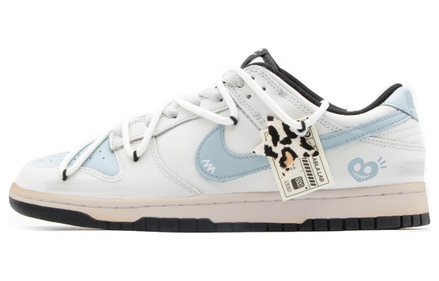 

Кроссовки Nike Dunk Skateboard Shoes Women's Low-Top Gray Blue