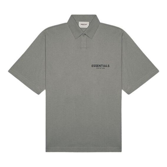 

Рубашка ss20 logo polo shirt 'charcoal' Fear Of God Essentials, серый