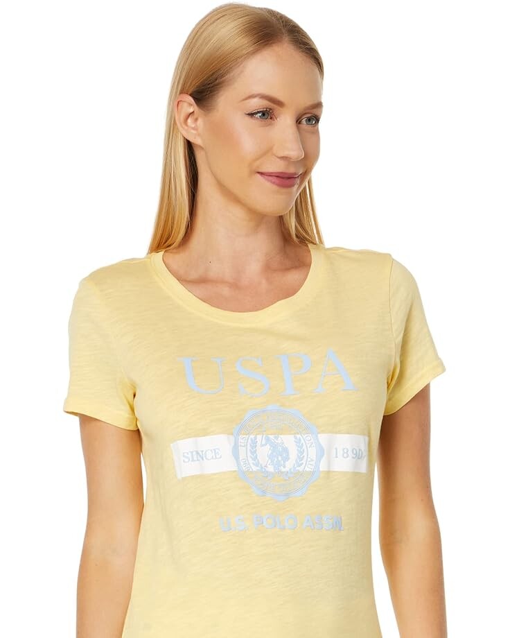 

Футболка U.S. POLO ASSN. Crest Scoop Tee, цвет Popcorn