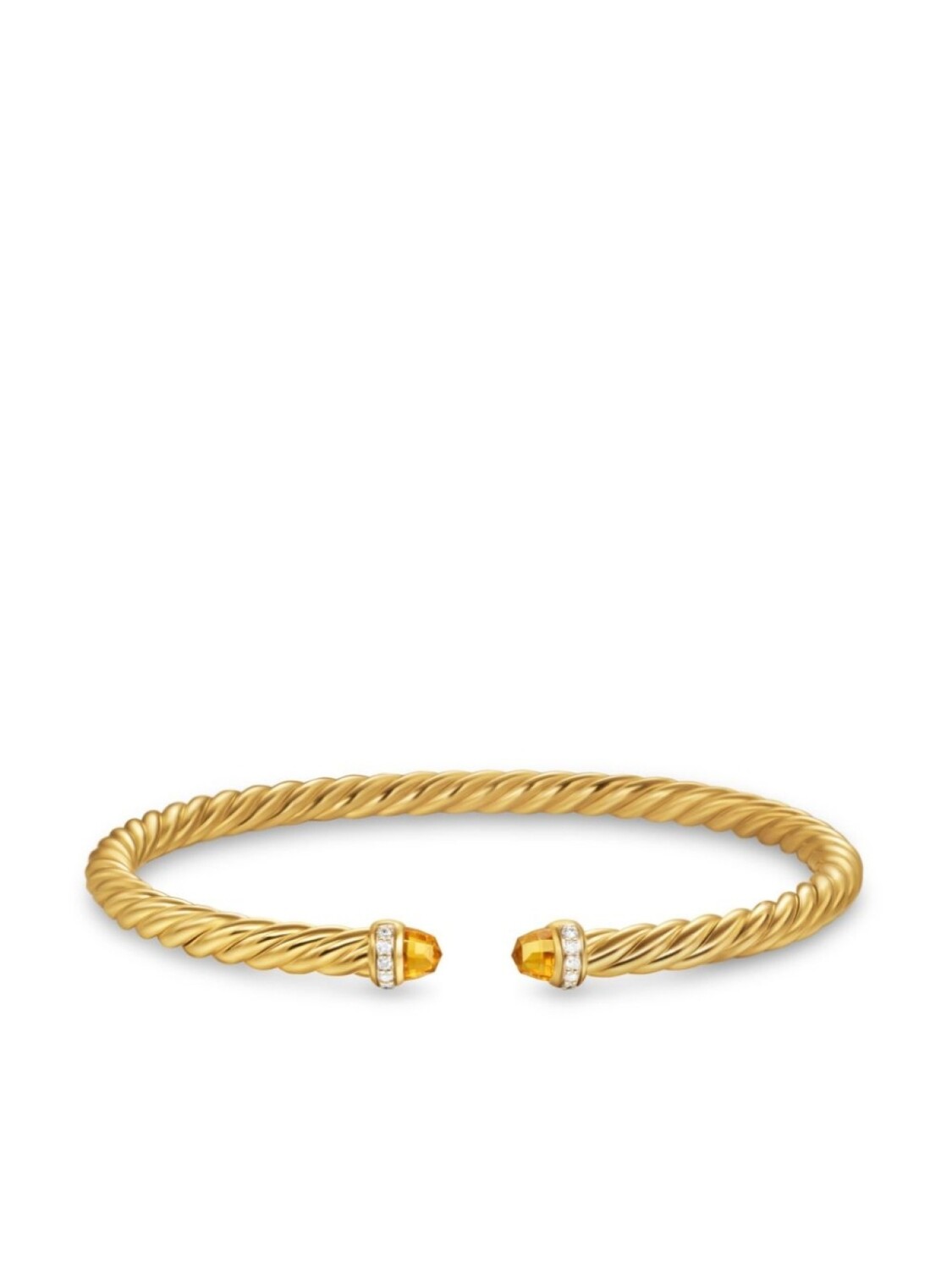 

Браслет Cablespira из 18-каратного желтого золота с цитринами и бриллиантами David Yurman, золотой