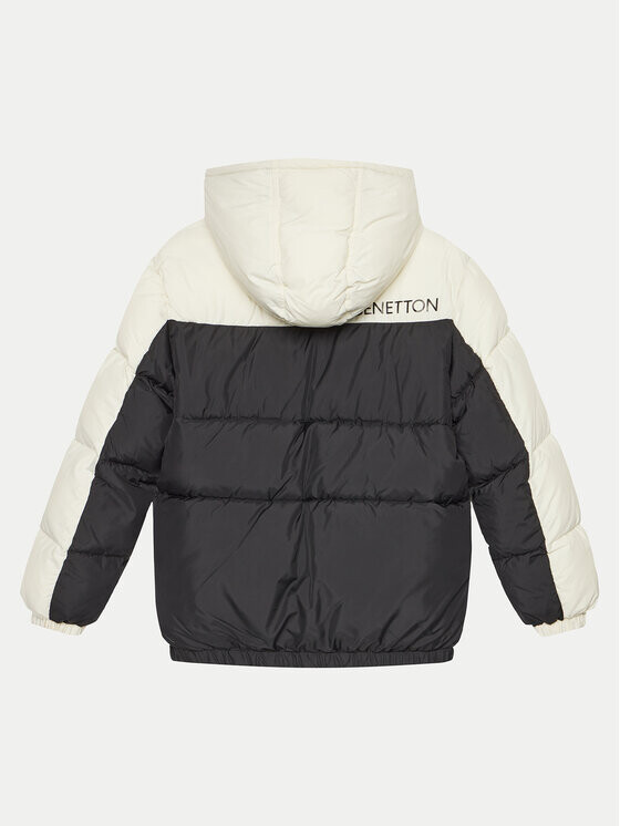 Пуховик стандартного кроя United Colors Of Benetton, черный — фото 2