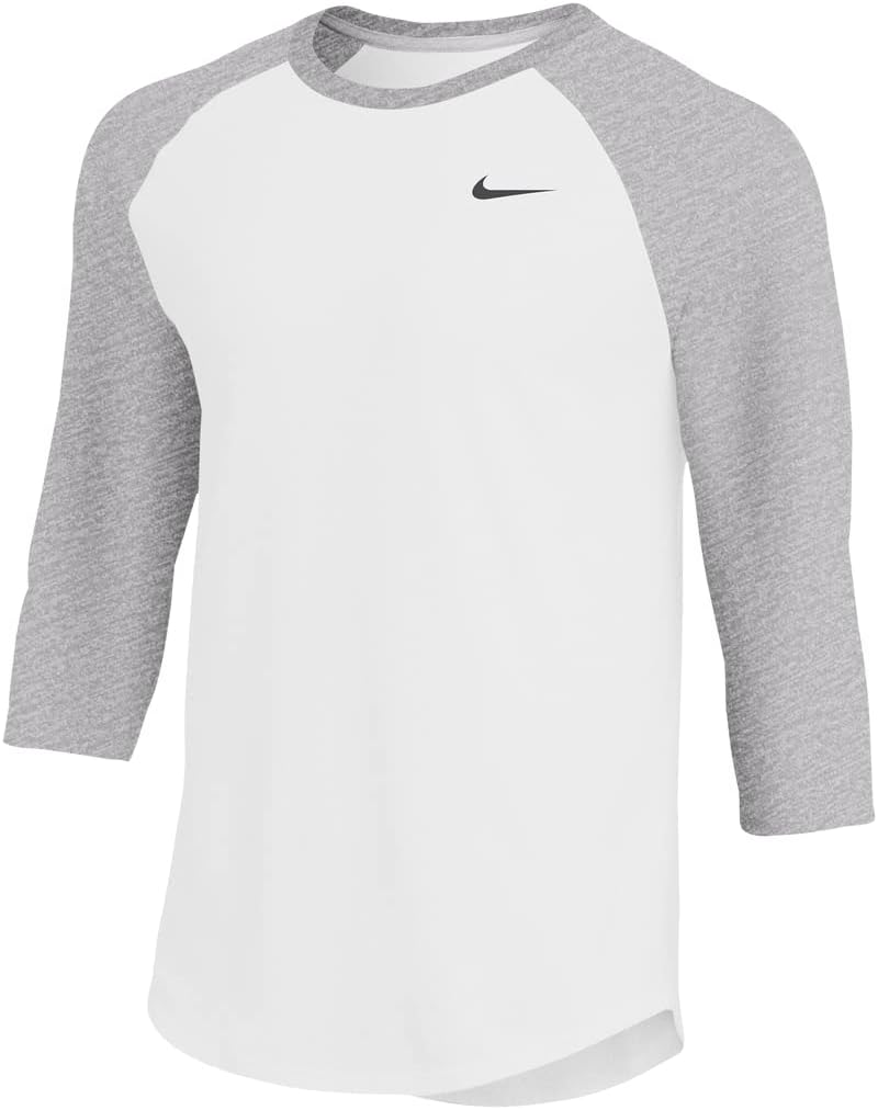 

Мужская бейсбольная футболка Nike Team 3/4 Raglan, White/Grey Heather