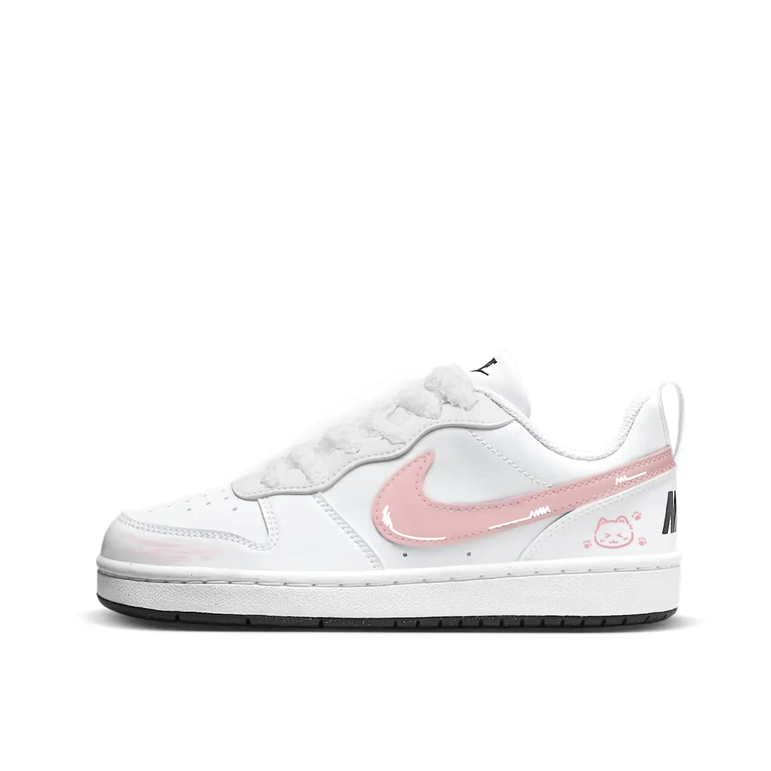 

Низкие детские кроссовки для скейтбординга Court Borough для подростков Nike, розовый/белый