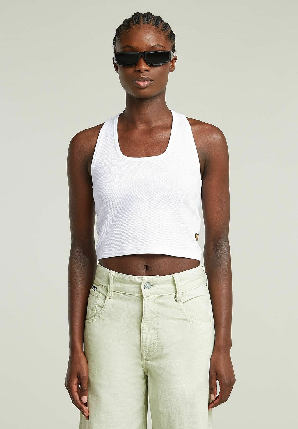 

Топ BACK SNAP SLIM CROPPED G-STAR, белый