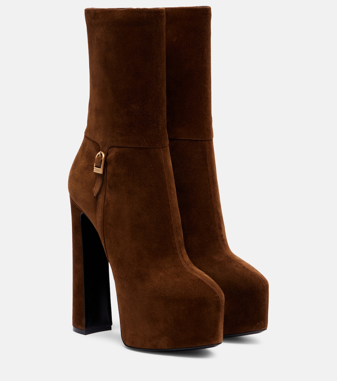 Замшевые ботильоны на платформе Nico 155 Saint Laurent, Land