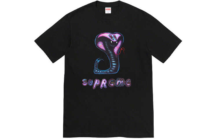 Футболка Supreme Snake, черный / фиолетовый